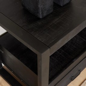 Starfurn Boaz Black Tv-meubel Van Zwart Mangohout 150 Cm - 150x45x60cm.