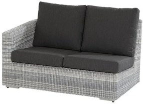 4 Seasons Outdoor | Edge 2 seater right arm, ice      antraciet weerbestendig