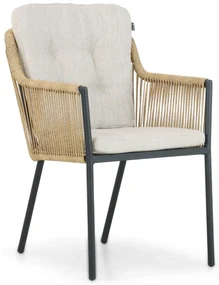 Tuinstoel Aluminium/rope Zwart Hartman Cairo