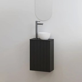 Best Design Mali ribbel toiletmeubel zwart mat