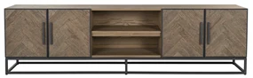 Richmond Interiors Herringbone Tv-dressoir Visgraat Eiken - 220x42.5x61cm.