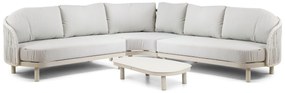 Hoek loungeset 5 personen Aluminium/rope Taupe  Santika Furniture Santika