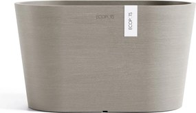 Ecopots bloempot Tokyo 30 met waterreservoir - Ovaal - Taupe - 30 x 17 x H17 cm