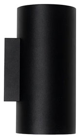 Design wandlamp zwart met goud GU10 50mm - Sab