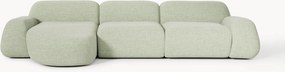Modulaire bouclé hoekbank Wolke (4-zits)