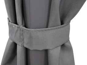 Bruine La Palma terraspergola 3x4m met Garden Point gordijnen