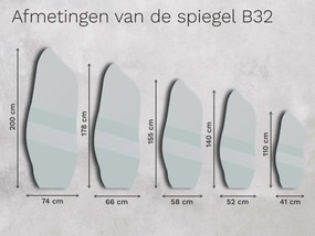 Antieke spiegel Base B32 52×140