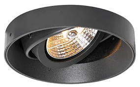 Set van 6 Moderne inbouwspot zwart GU10 AR70 rond trimless - Oneon GU10 Binnenverlichting Lamp