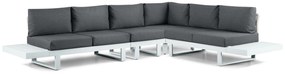 Hoek loungeset 6 personen Aluminium Wit Lifestyle Garden Furniture Lorenzo