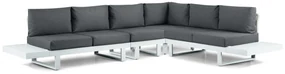 Hoek loungeset 6 personen Aluminium Wit  Lifestyle Garden Furniture Lorenzo