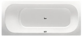 Xenz Aruba Ligbad - 170x75x48 - afvoer Midden - acryl - wit 6801-01