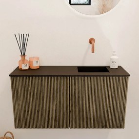 Mondiaz Joya 80cm toiletmeubel dusk met wastafel faye rechts zonder kraangat urban