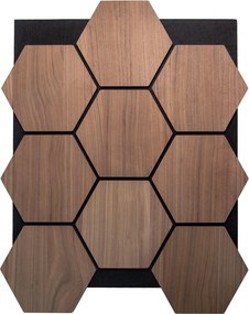 Hexagon Panel Walnoot 81CM | Akoestisch | Wanddecor | Zeshoekig