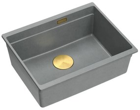 granieten spoelbak Logan 100 Grey Metallic