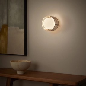 Plafond wandlamp, ijzer metaal en opaline, Darja