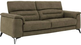 Goossens Excellent Bank Alma bruin, micro leer, 2,5-zits, urban industrieel