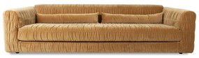 HKliving Club Couch Velvet 4-zits Bank Mosterd
