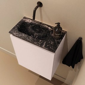 Mondiaz Ture DLux toiletmeubel 40cm rosee met wastafel lava links zonder kraangat