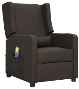 vidaXL Massagestoel verstelbaar stof taupe