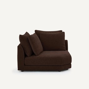 Modulair hoekbank in chenille fluweel, TIBERIO