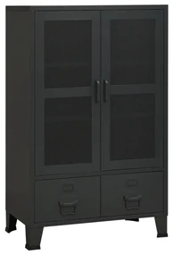 vidaXL Opbergkast industrieel 70x40x115 cm metaal zwart