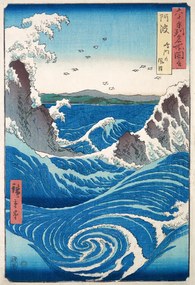 Kunstreproductie View of the Naruto whirlpools at Awa, Utagawa Hiroshige