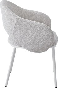 Moderne Stoel Beige Met Ronde Rugleuning