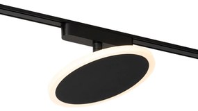 Moderne Spot / Opbouwspot / Plafondspot zwart voor railsysteem 1-fase incl. LED - Magnetic Puk Modern rond Binnenverlichting Lamp