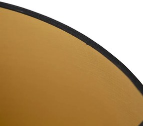 Katoenen lampenkap zwart 40/45/25 met gouden binnenkant