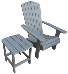 Garden Interiors Adirondack Stoel - Grijs - Kunststof Polywood - Garden Interiors