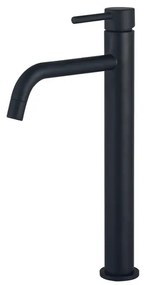 Fortifura Calvi Slim Wastafelkraan - 32cm - verhoogd - opbouw - mat zwart SW377836