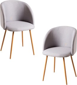 Set 2 Velt Stoffen Stoelen