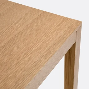 Rechthoekige eiken tafel, rechte randen, Nusso