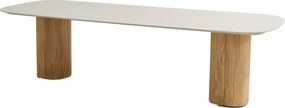 Bosco dining tuintafel 300x110xH75 cm keramiek oyster rustic teak Taste 4SO