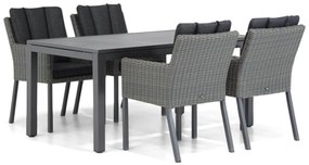 Tuinset 4 personen 160 cm Wicker Grijs Garden Collections Oxbow/Concept