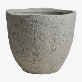 Buitenbloempot Van Cement Nuria Ø55 Cm - ↑45 Cm & Grijs – Koel - Sklum