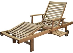 Showroommodel Comfort lounger ligbed verstelbaar teak