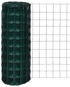 vidaXL Euro hek 10x1,0 m staal groen