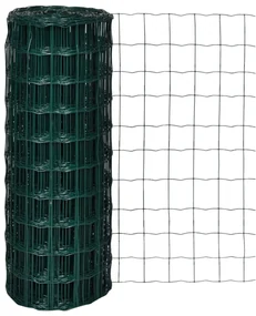 vidaXL Euro hek 10x1,0 m staal groen