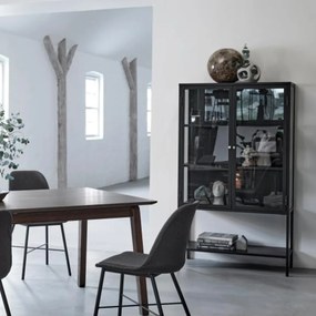 Zwarte Kast Op Hoge Poten - 90x40x160cm.