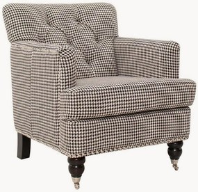 Gestoffeerde armstoel King met wieltjes