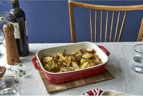 Staub Ceramique Ovenschaal 27 cm, Rechthoekig, Kersenrood - Ceramique - Staub