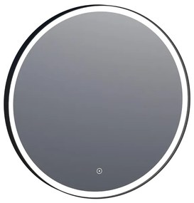 BRAUER Edge Spiegel - rond - 70x70cm - verlichting - zwart 3600