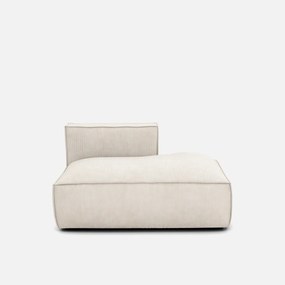Loungebank element rechts voor modulaire bank, in ribfluweel, SEVEN