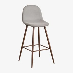 Verpakking Van 2 Glamm Hoge Krukken Grijs – Beton & ↑75 Cm & Donker Hout - Sklum