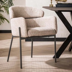 Design Eetkamerstoel Boucle Zandkleur