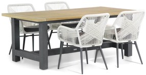 Tuinset 4 personen 200 cm Rope Wit Lifestyle Garden Furniture Advance/San
