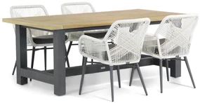 Tuinset 4 personen 200 cm Rope Wit Lifestyle Garden Furniture Advance/San