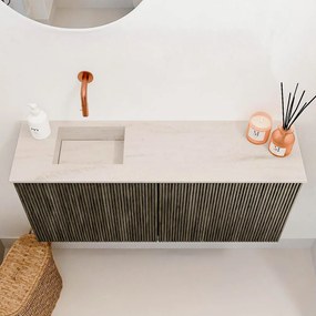 Mondiaz Joya DLux 90cm toiletmeubel shadow met wastafel faye links zonder kraangat meli