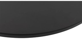 Goossens Salontafel Oda rond, metaal zwart, elegant chic, 60 x 37 x 60 cm